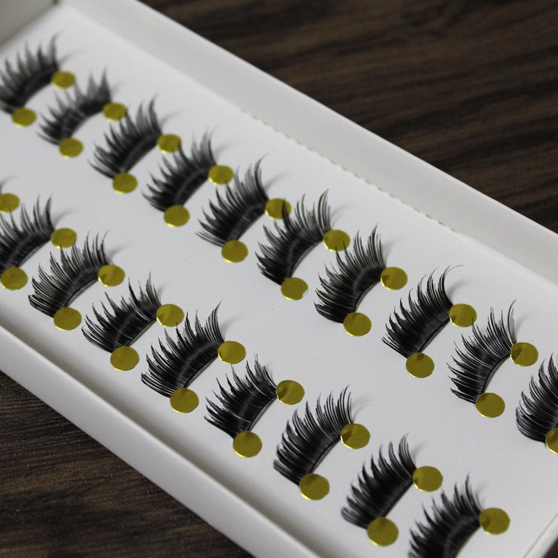 Free Sample Makeup Lash Wholesale Factory Price Handmade Private Label Custom Packaging Half Part False Eyelash