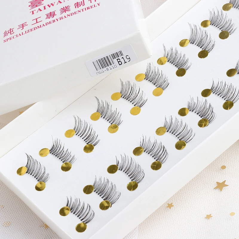 Free Sample Makeup Lash Wholesale Factory Price Handmade Private Label Custom Packaging Half Part False Eyelash