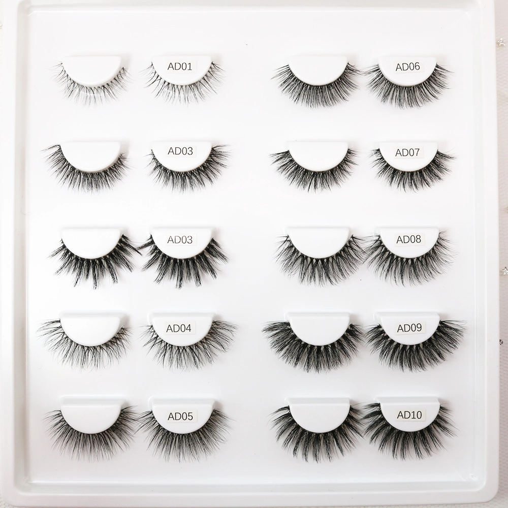 Wholesale Custom Lash Box Eco Friendly 3D Fiber Eyelashes Cruelty Free Plant Fiber Synthetic 3D Faux Mink Eyelashes