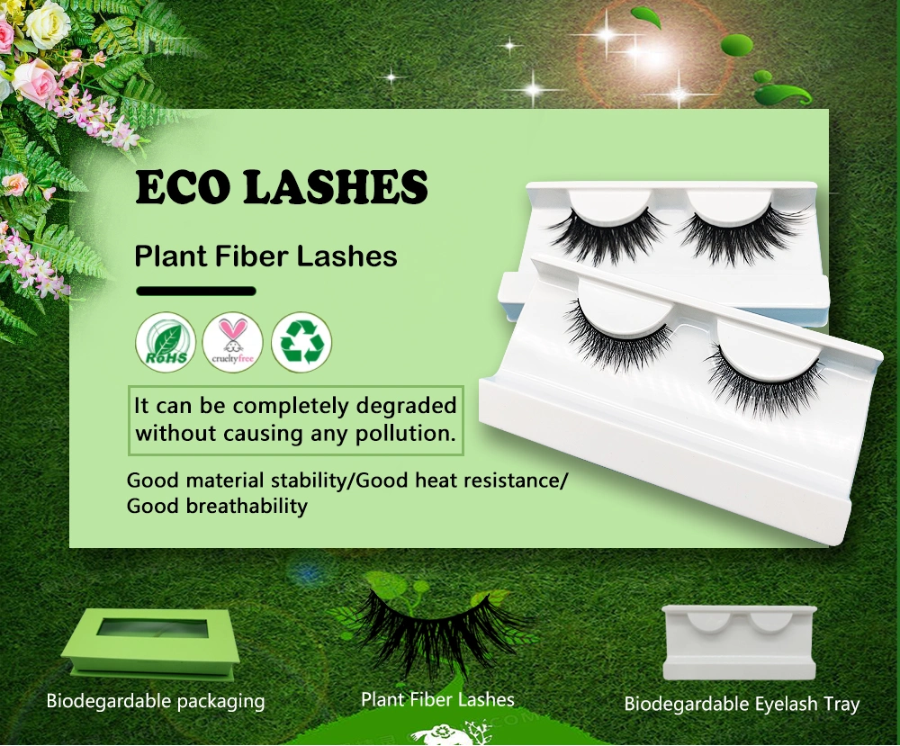 Factory Wholesale Eco Lashes Private Label High Quality Plant Fiber Eyelashes Extension