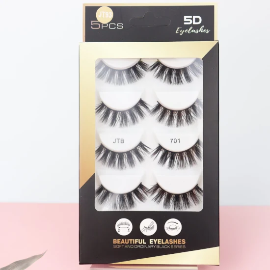 Jintong Beliebteste halbe kurze Eckwimpern Nerz-3D-Wimpern mit individueller Wimpernverpackung Halbwimpern